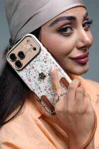 قاب موبایل آیفون پتال لوکس گلای ریز + بندست چرمی - تصویر 3