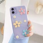 قاب موبایل سامسونگ بابونه برجسته پشت بیرنگ - تصویر 2